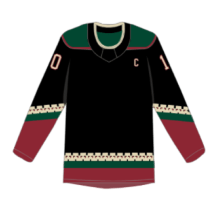 custom hockey sweater inspired by 1996 coyotes katchina
