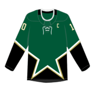 green custom printed hockey from the stars in 1997