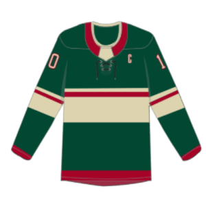 green custom printed hockey jerseys