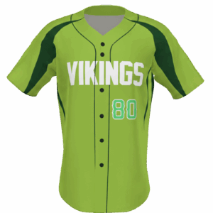 3-Color Shoulder Accent Full Button Baseball Jersey
