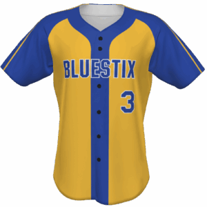 Blues Inspired Full Button Baseball Jersey