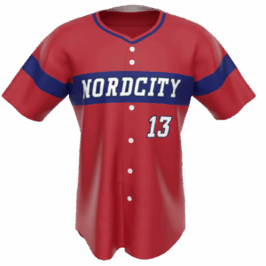 Habs Inspired Full Button Baseball Jersey