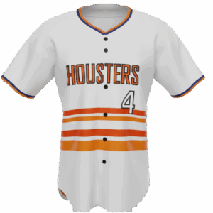 Houston Inspired Full Button Baseball Jersey