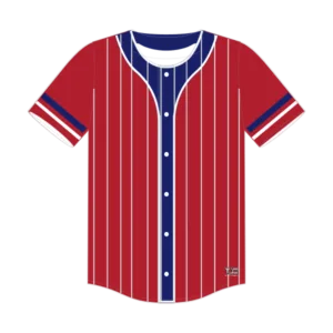 Habs Inspired Full Button Baseball Jersey