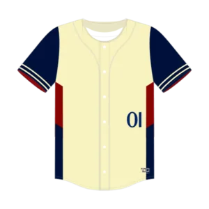 Royal Inspired Full Button Baseball Jersey