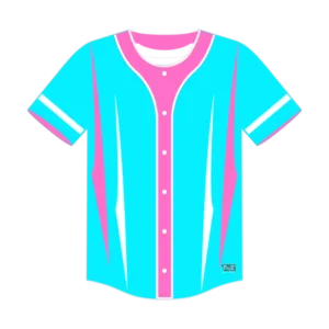 Torso Patterned Full Button Jersey Baseball Jersey