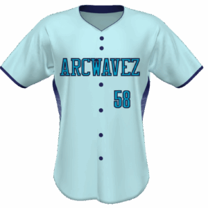 Torso Patterned Full Button Jersey Baseball Jersey